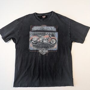 Harley-Davidson Motorcycle Graphic Black T-Shirt Fits XL